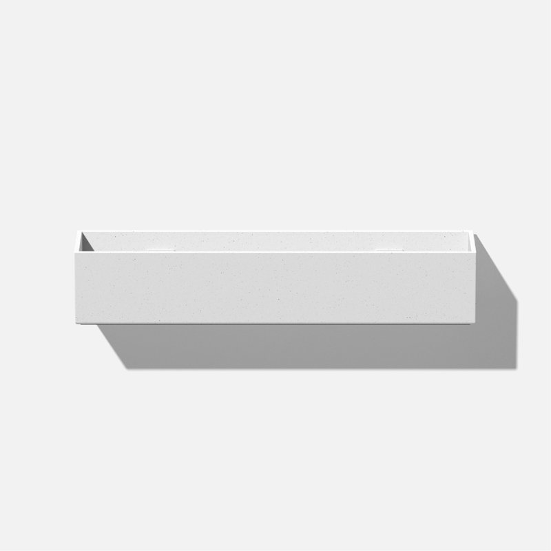 Pot à fleurs suspendu Geo Series, Blanc, H 3 po x l 16 po x P 3,5 po, Ensemble de 1