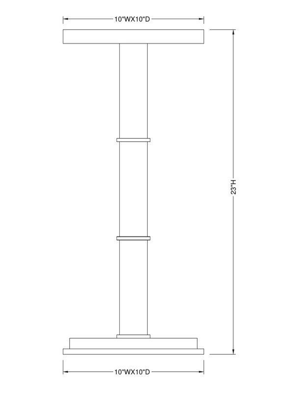 Blake End Table, Polished Nickel