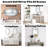 Amla 47.25" Mirrored Console Table and Wall Mirror Set Crushed Diamond Home Decor 