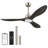 3-Blade Modern Farmhouse Smart LED Ceiling Fan with Dimmable Light and Remote Control-638042298-638042302