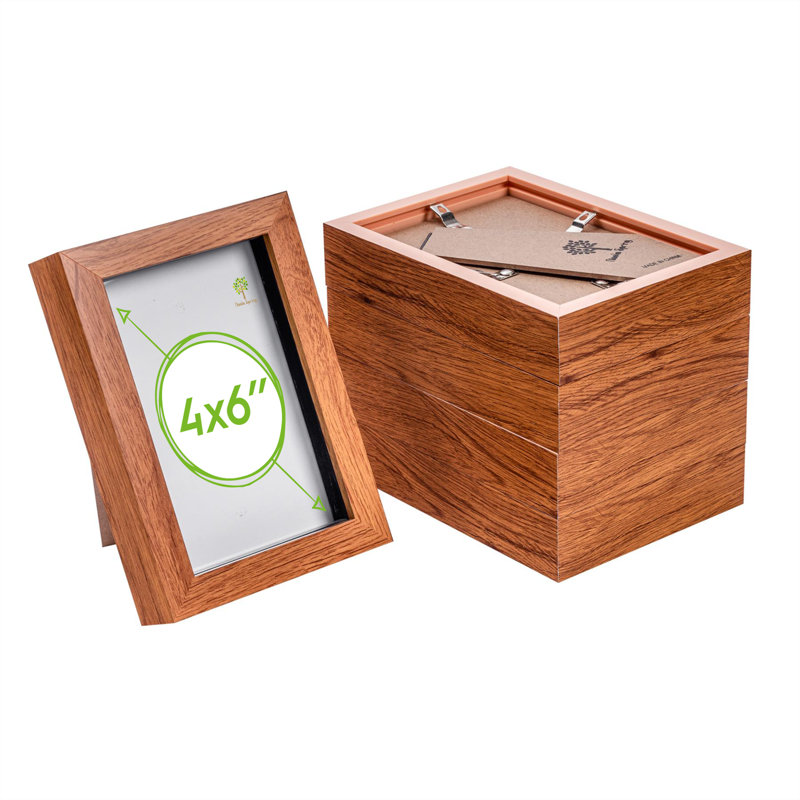 Nicola Spring - 3D Box Photo Frames, 17.5cm H x 12.5cm W x 3.5cm D, Brown