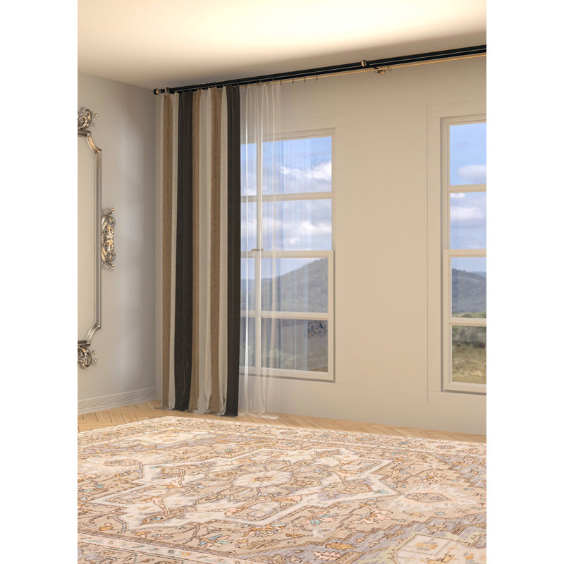 Tapis moderne kaki Oushak 10 pi 3 po x 13 pi 11 po
