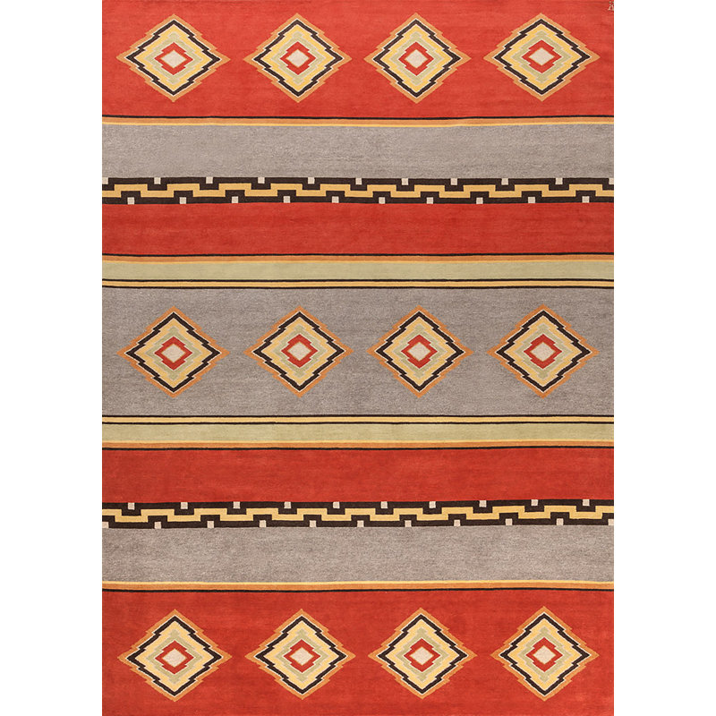 Mesa Wool Southwestern Area Rug in Red, Rectangle 10' x 14'