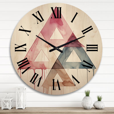 Horloge murale géométrique triangulaire