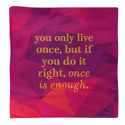 Faux Gemstone You Only Live Once Quote Napkin