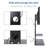 Aivree Black Adjustability Multi Screen Floor Stand Mount for Greater Than 50" with Shelving, Holds up to 30 kg.