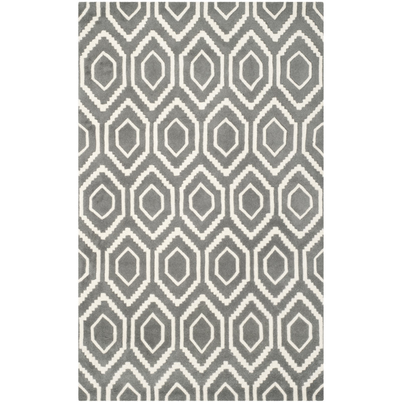 Tapis en laine touffeté à la main Deedie, Rectangle 2 pi x 3 pi