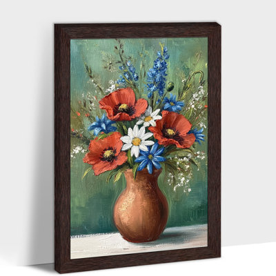 Encadré «Crigler», art floral sur toile Wildflower