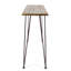 Table d'extérieur en bois - avec finition et fabrication en fer industrielle