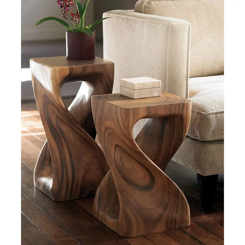 Alvarez Solid Wood Accent Stool