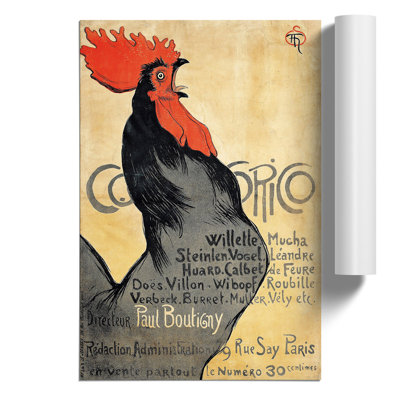 Cocorico by Theophile Steinlen - No Frame Print