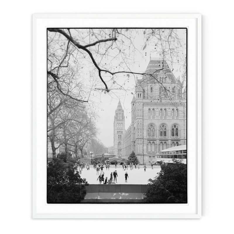 Kensington Ice Rink - Picture Frame Photograph on Paper , 43" H x 36" W, White Framed