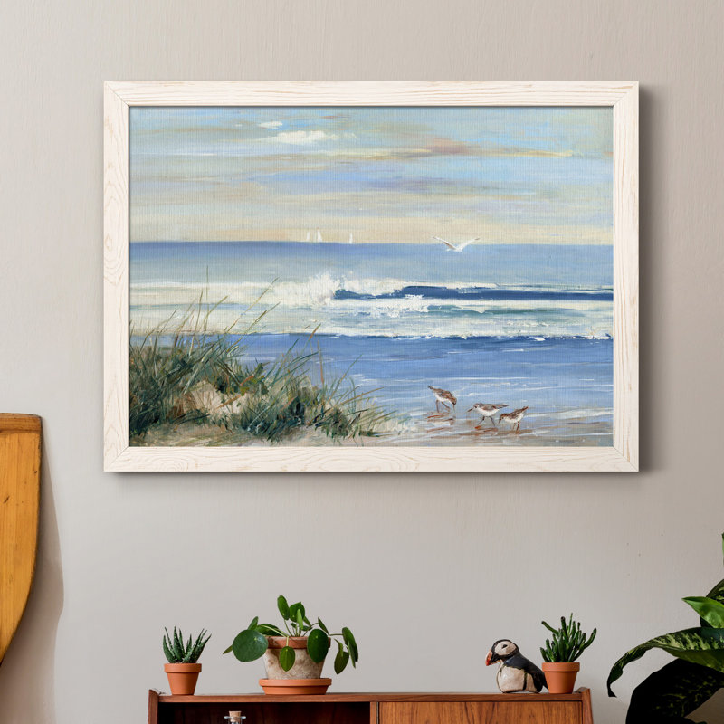 " Beach Combers " Painting Print, 31" H x 44" W x 1" D, White