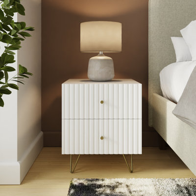 Alipio 40cm W Manufactured Wood Bedside Table