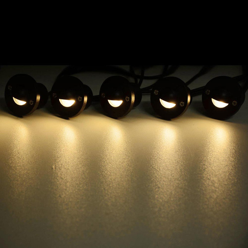 Yescom Plug-in Metal Deck Light Pack, Amber