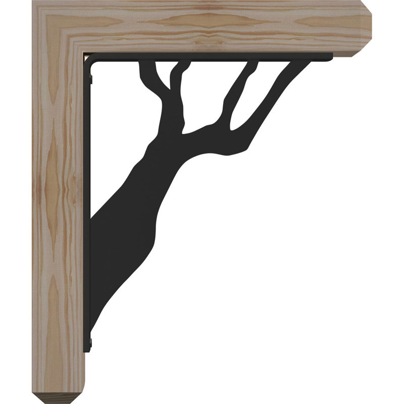 Support triple Ironcrest de 4 po Damon, H 18 po x P 15 1/2 po, 4"W x 4"T Douglas Fir (Rough Sawn)