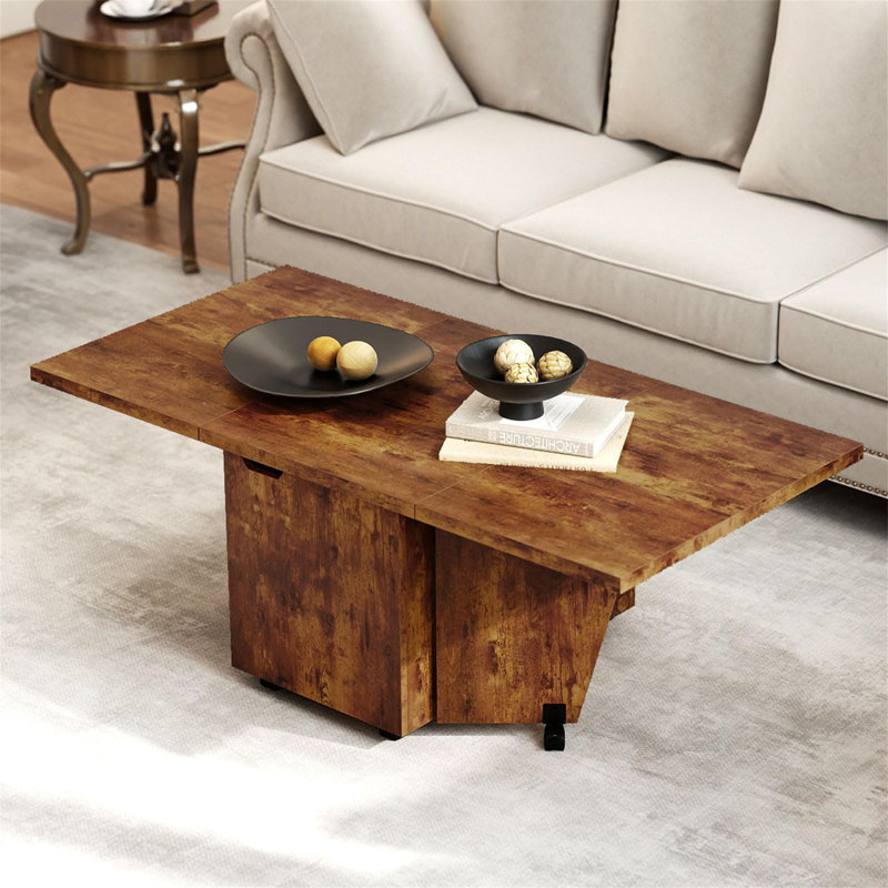 Coffee Table with Storage, Brown 