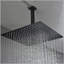 Pomme de douche 16 po noir mat