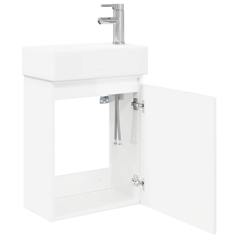 455 mm Bathroom Vanity, High Gloss White