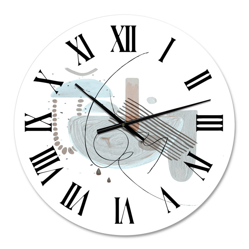 Minimal Compositions of Abstract Face IX - Horloge murale moderne, Petit