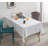 White-black Pinstripe Cotton 55"x55" Square Tablecloth-1670177112