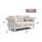 Elegant Flared Arm Loveseat In Ivory