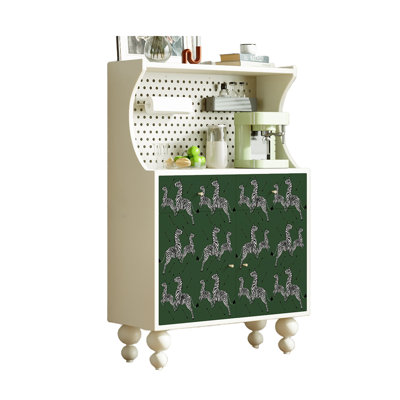 Vintage Painted Bar Accent Cabinet Sideboard