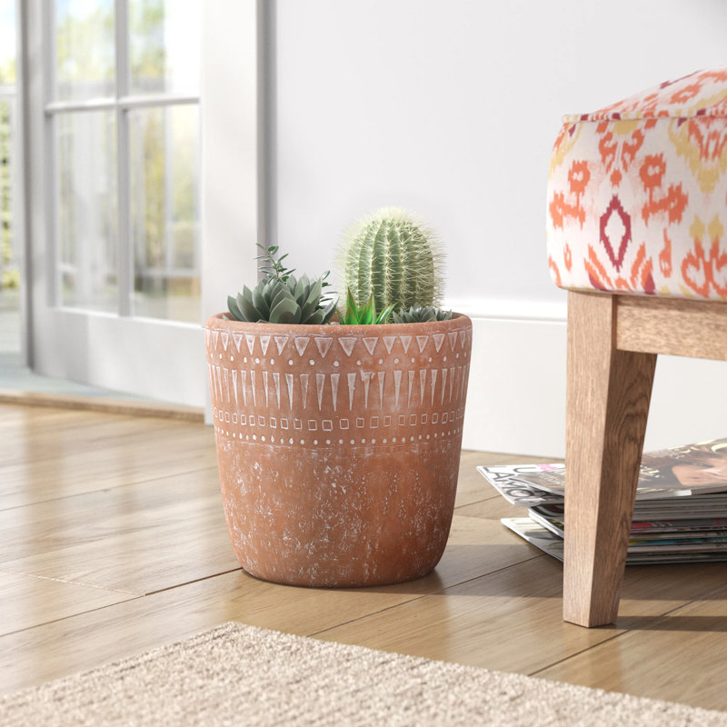 Cache-pot Espana Terracotta, H 9,5 po x l 10 po x P 10 po
