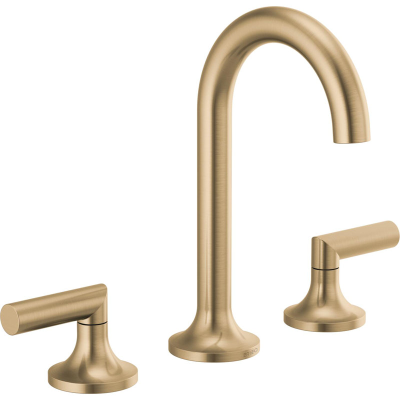 Odin® Widespread Lavatory Faucet, Brilliance Luxe Gold, 1.5, Low Lever Handle