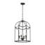 Luminaire suspendu cage en métal 4 lumières-2031311029