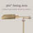 Floor Lamp for Bedroom, Home Office, or Living Room Decor - Tall Lamp with Adjustable Heights, 360 Degree Swing Arm, and Stable Base - Pharmacy Task Light for Reading and Crafts  (Brass)-38082985-38082987