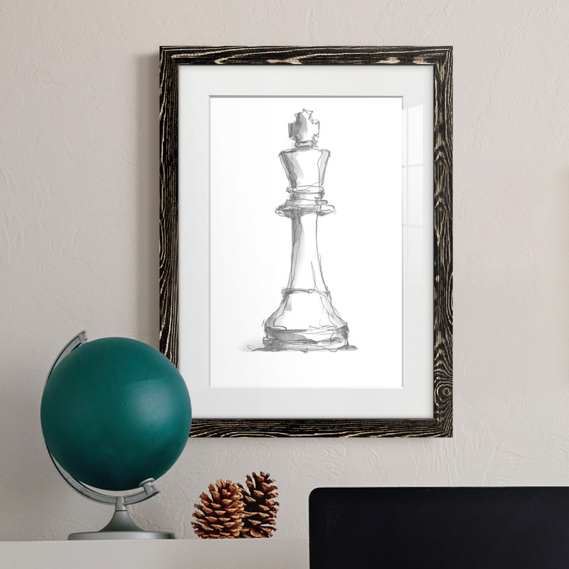 " Chess Piece Study II ", 32" H x 23" W x 1" D, Black