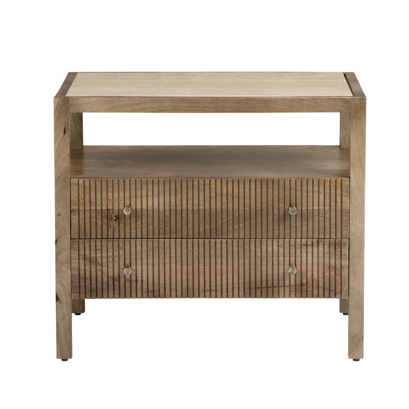 Table d'appoint rectangulaire en bois brun
