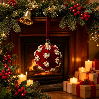 Christmas Tree Decorative Balls DIY Rhinestone Applique Balls Christmas Holiday Scene Arrangement Christmas Decor Gifts