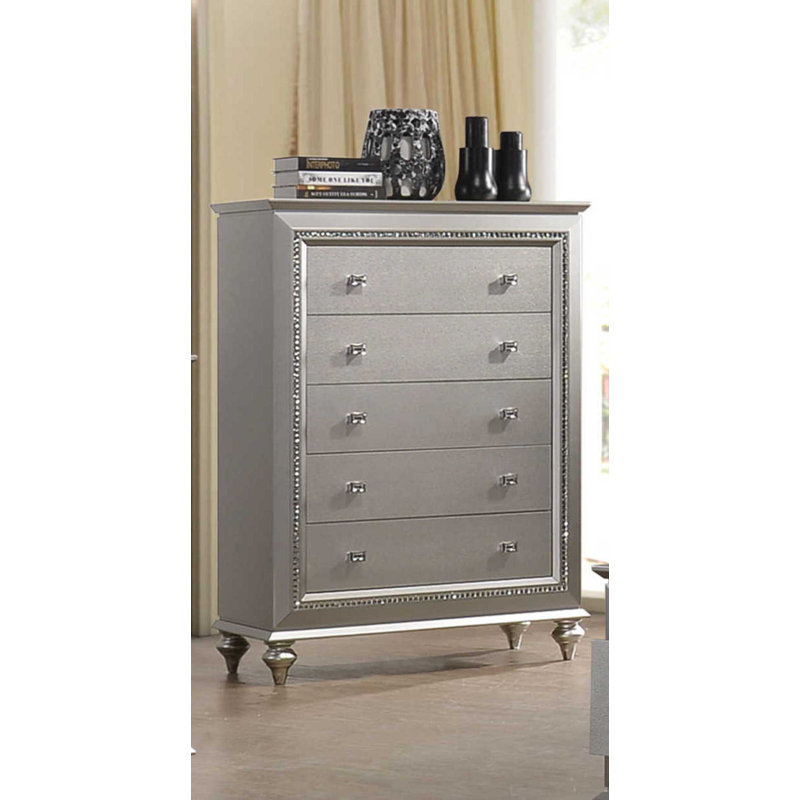 Kinnaird 38'' W 5 - Drawer Dresser, Champagne
