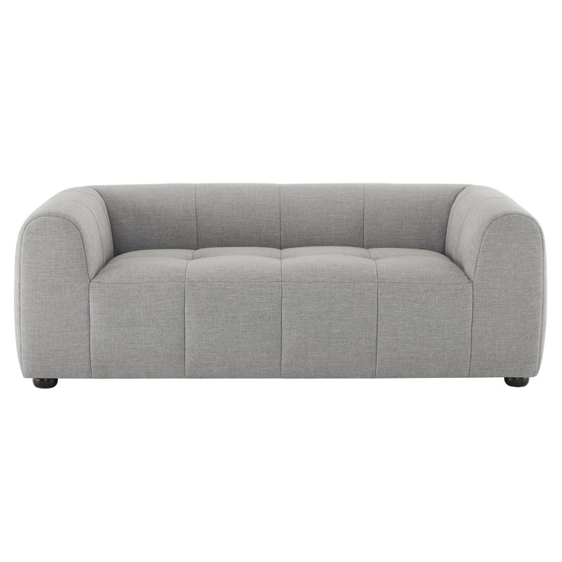 Liana Upholstered Fabric Loveseat, Pewter