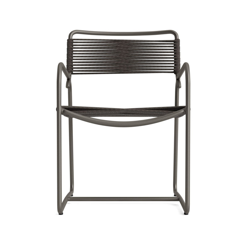 Walter Lamb Outdoor Lounge Chair, Mica/Coal
