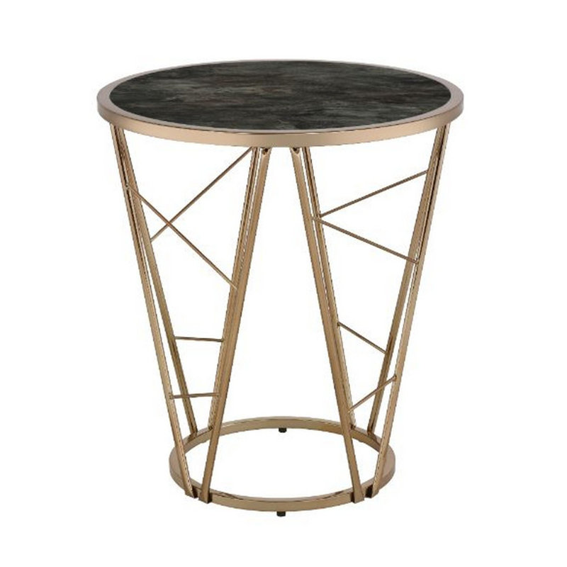 Glass Top End Table