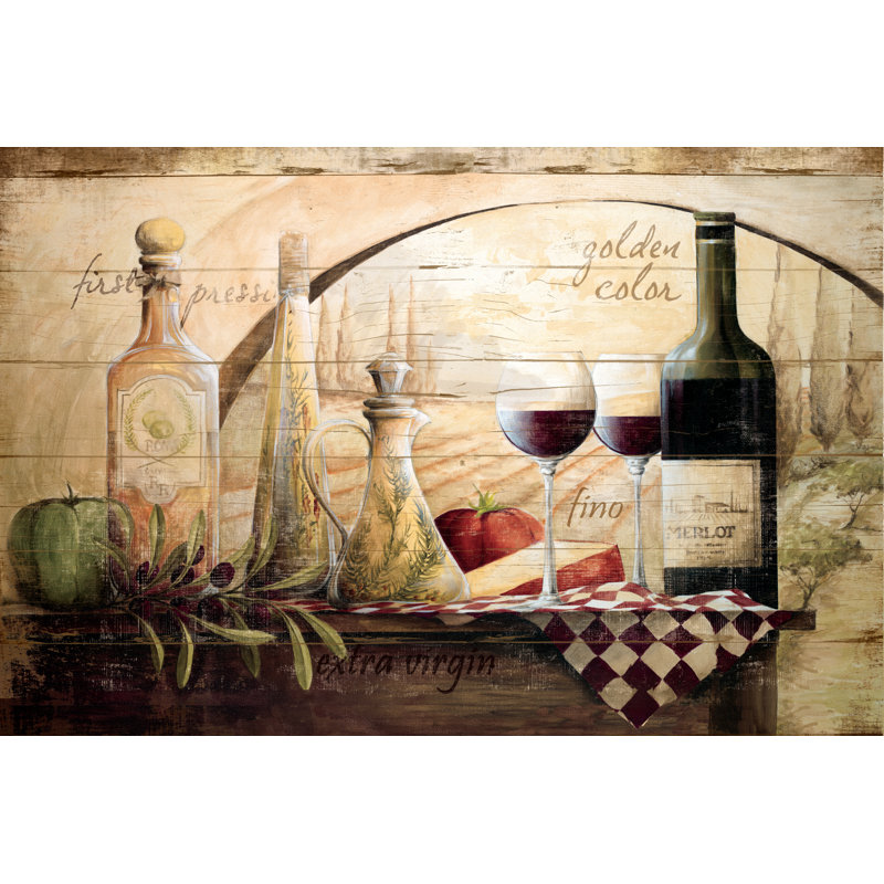 Tuscan Vinyard Wood - Wrapped Canvas Print, 30cm H x 46cm W x 3.8cm D