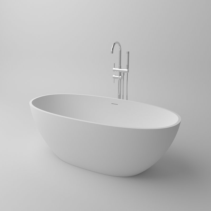 Baignoire de trempage autoportante de 63 po x 31 po