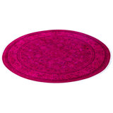 Overdyed Hand-Knotted Wool Modern-Contemporary Pink Area Rug 6' 1" x 6' 1"