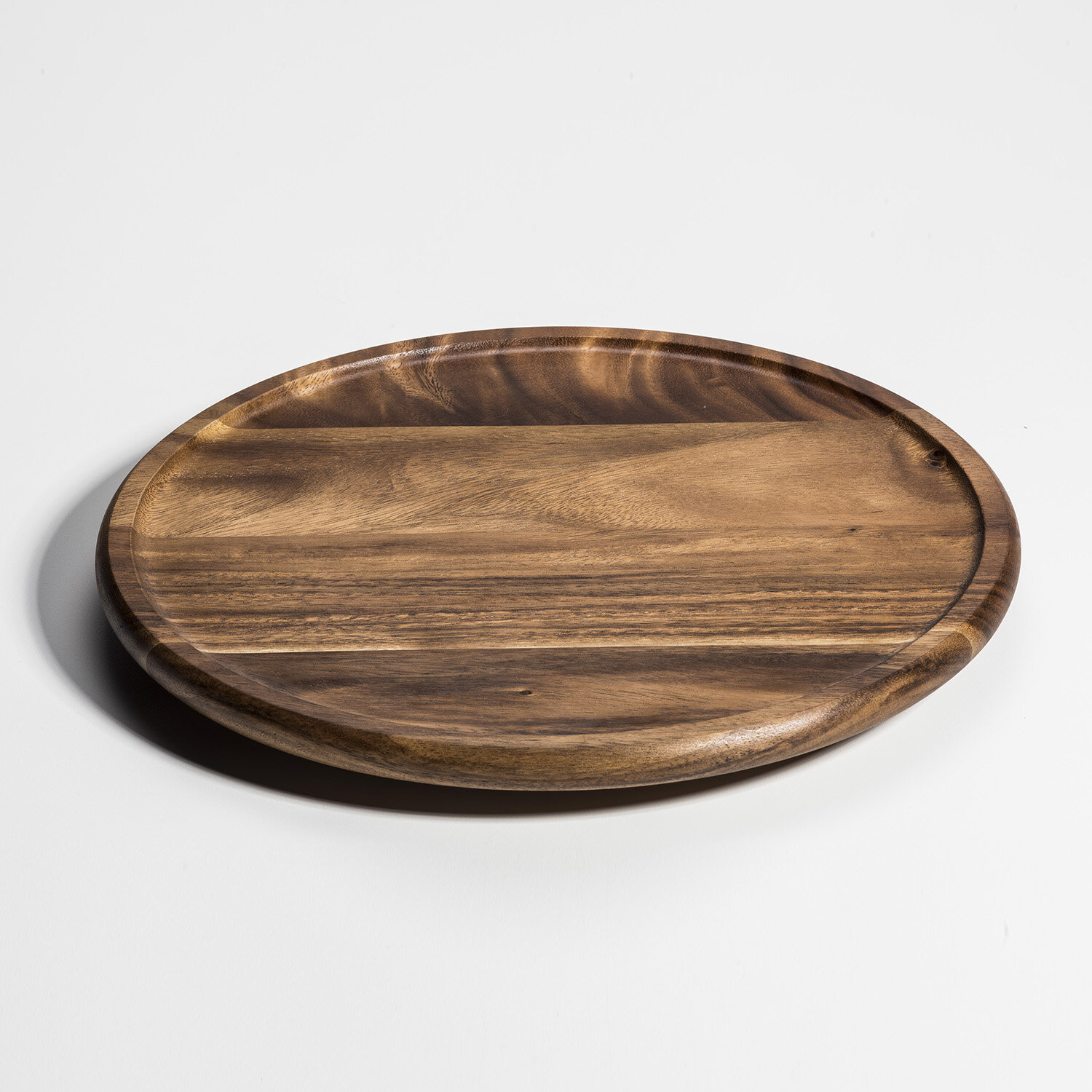 Acacia Wood and Marble Lazy Susan 16-Piece Serving Set