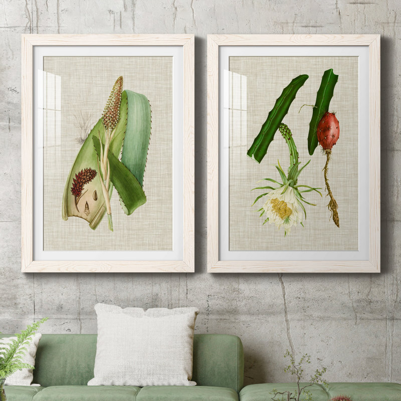 Impression encadrée Elegant Tropicals IPremium - prête à être accrochée, H 31,5 po x l 47 po x P 1,5 po, Papier encadré blanc