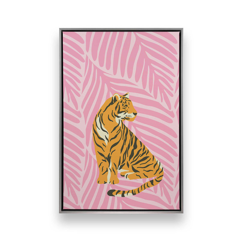 «Tiger in Pink Paradise», H 30,75 po x l 20,75 po, Chrome poli