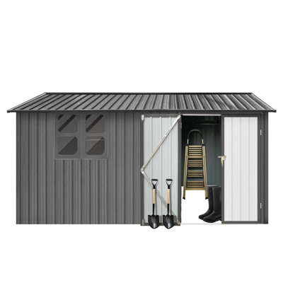 Metal garden sheds 12ft x 10ft outdoor storage sheds