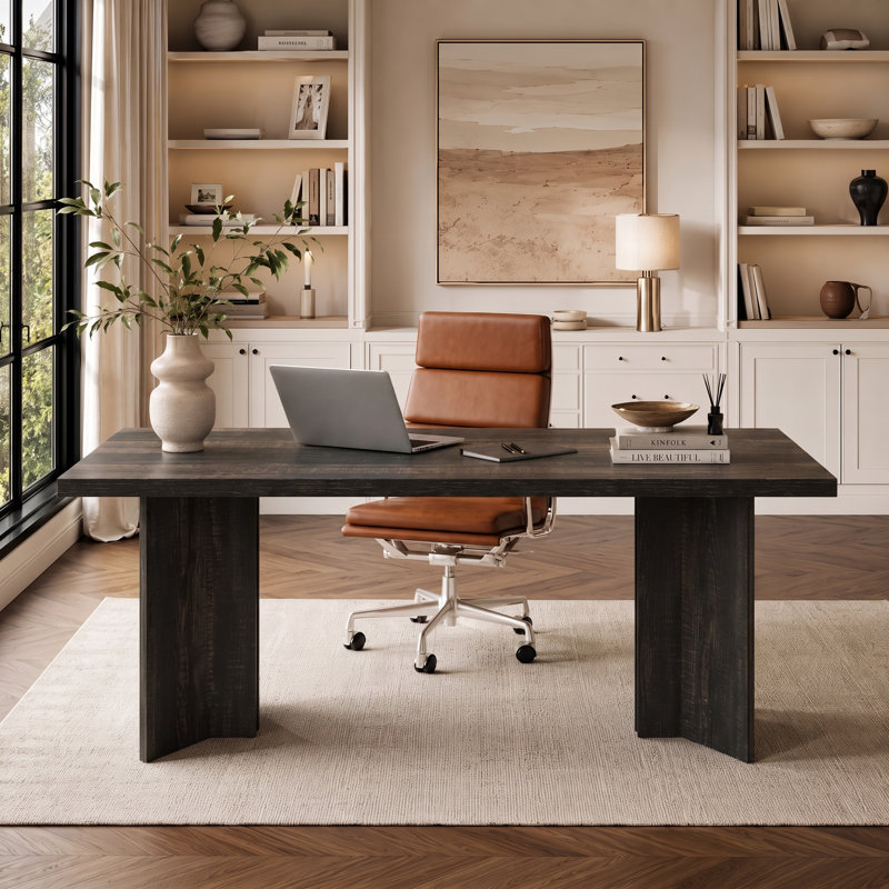 Bureau de direction 63 po Farmhouse, Gris foncé