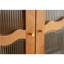 Wave-Shaped Glass Cabinet Door Accent Cabinet