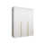 white matt + handles: gold