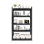 Étagère de garage à 5 niveaux H 63 po, étagères réglables robustes en métal 2000 lb pour le garage, la chambre à coucher, le salon, étagères noires H 63 po, rangement
