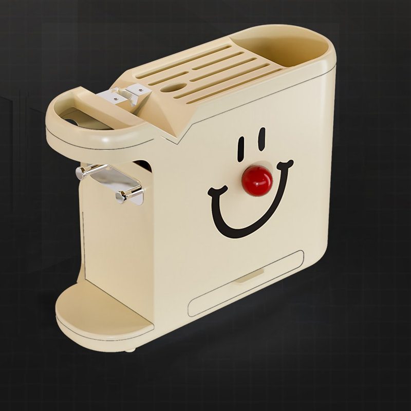Porte-couteaux multifonctionnel crème, blanc et rouge
